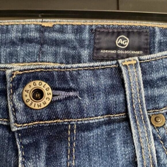 Adriano Goldschmied AG High-Rise Stevie Ankle Jeans Distressed Blue Denim Womens - Picture 6 of 11